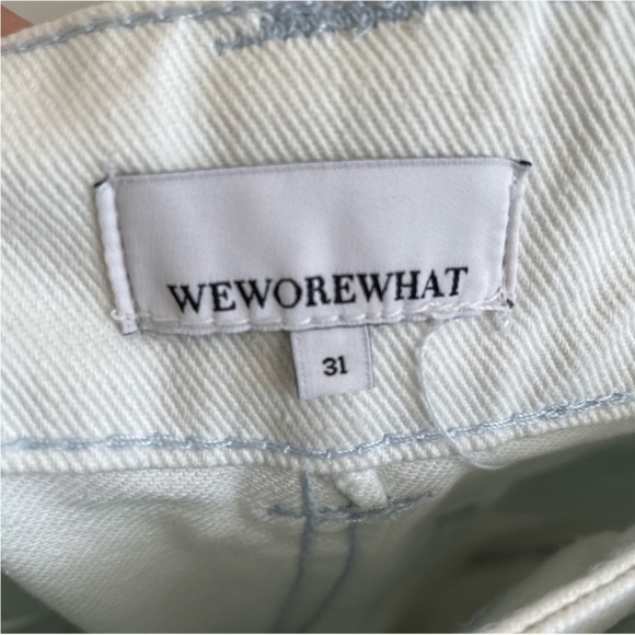 WeWoreWhat NWT Utility High Waist Wide Leg Jeans size 31 - Picture 7 of 15